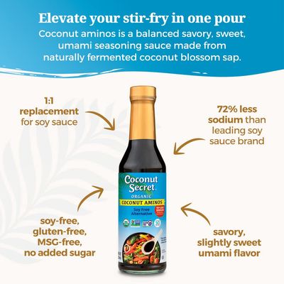 Coconut Secret Coconut Aminos Variety Pack - Coconut Aminos Original, Garlic Sauce &amp; Teriyaki Sauce