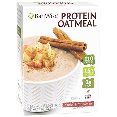 BariWise Instant Protein Oatmeal, Apples &amp; Cinnamon - Low Fat &amp; Gluten Free (7ct)