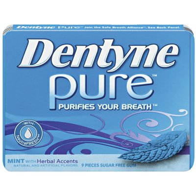 Dentyne Pure Singles Herbal Accents, 10-Count Packages (Pack of 2)