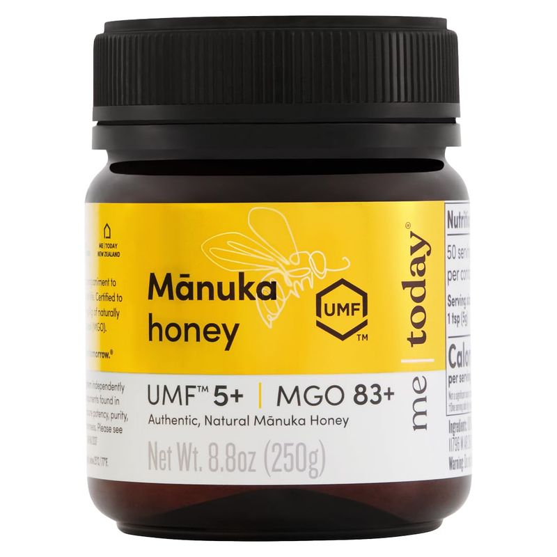 Me Today Manuka Honey, UMF 5+/MGO 83+ from New Zealand Authentic, Raw &amp; Unpasteurized Daily Wellness Support | Delicious Honey Crafted by Bees in 8.8oz
