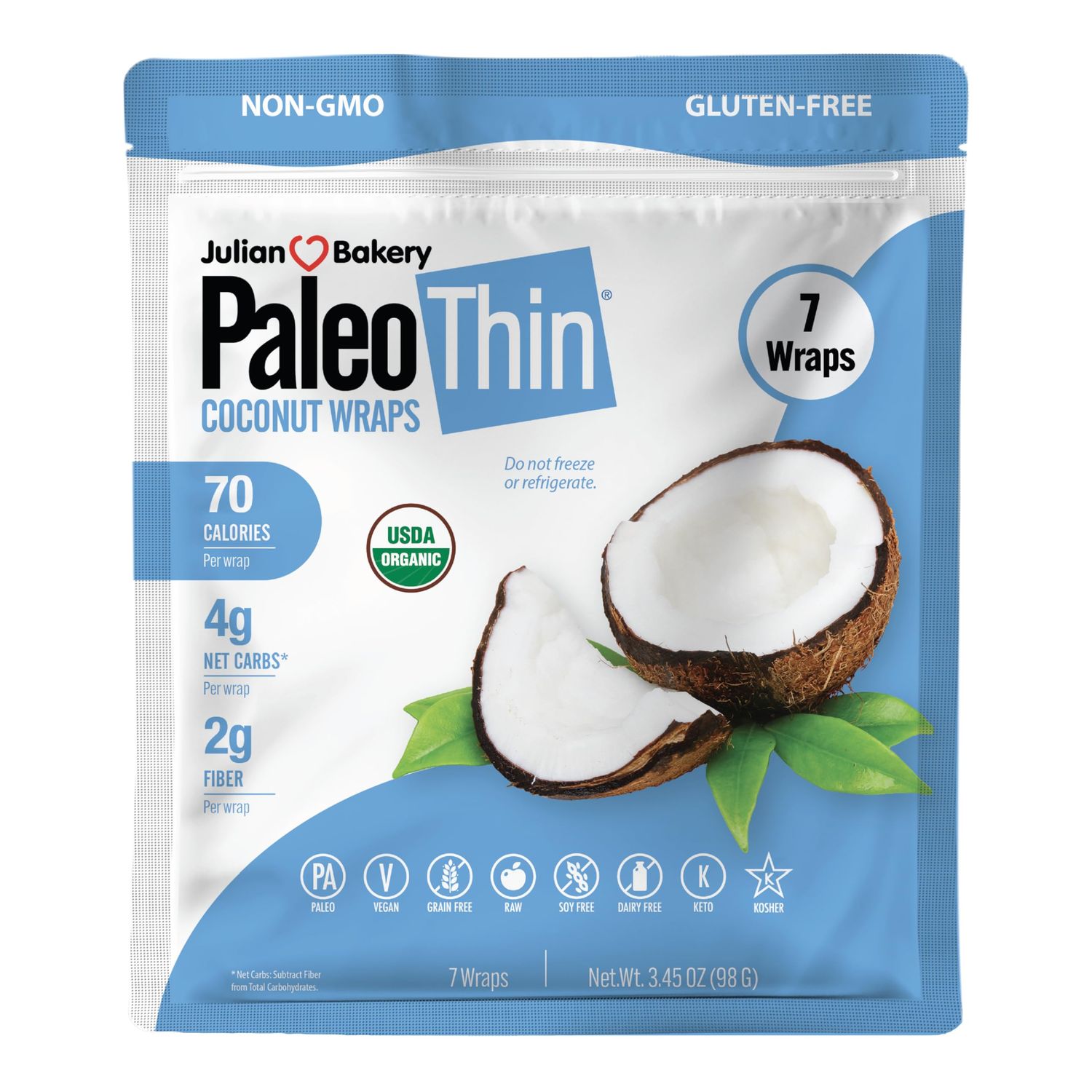 Paleo Thin Organic Coconut Wraps