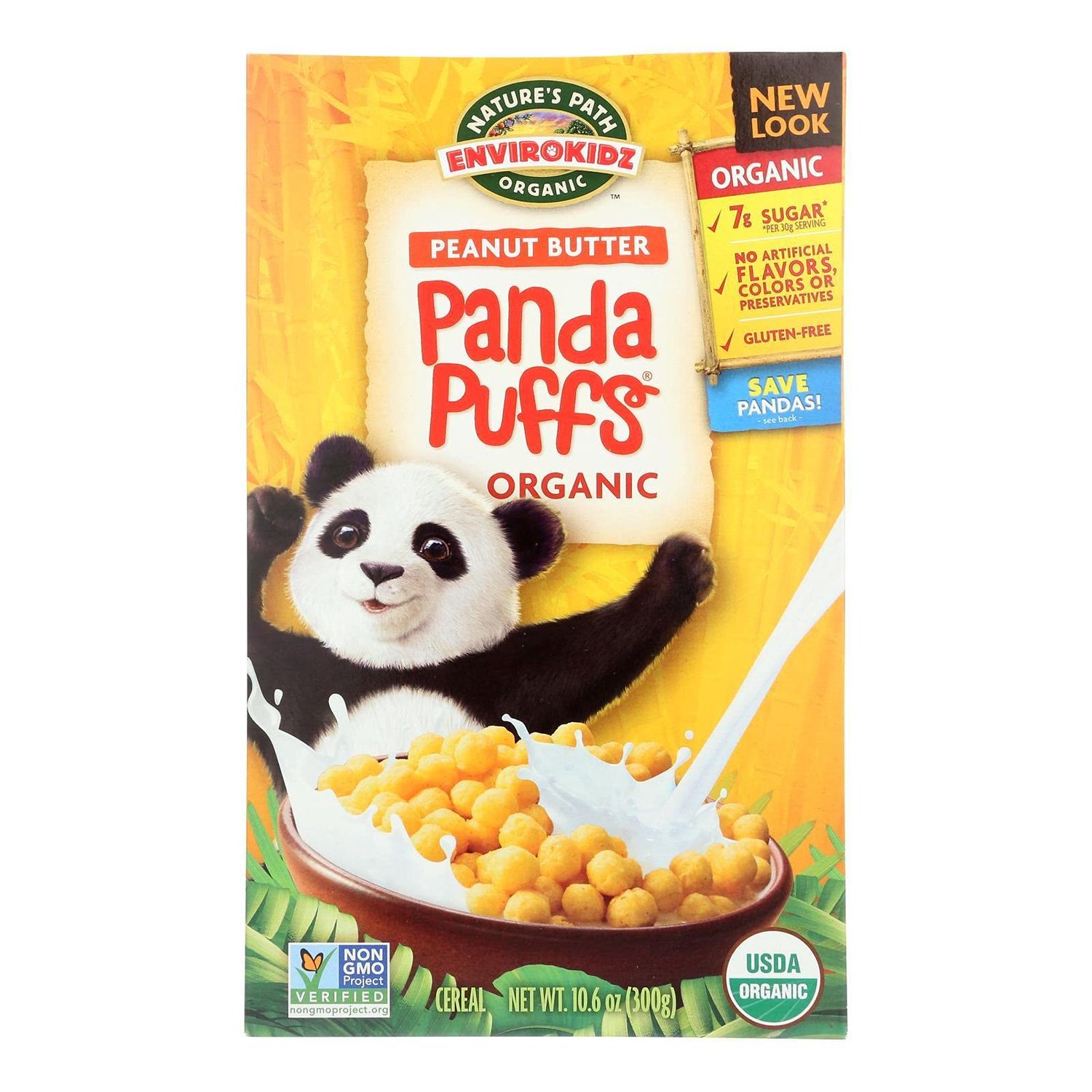 Envirokidz Organic Cereal Kid Panda Puff Org