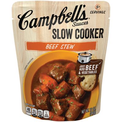 Campbell&#39;s Slow Cooker Sauces Beef Stew, 12 oz. Pouch (Pack of 6)