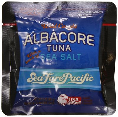 Sea Fare Pacific Wild Caught Albacore Tuna,Salt Sport Pouch, 3 Ounce (Pack of 12)