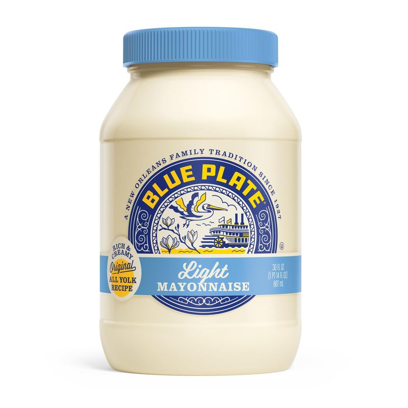 Blue Plate Light Mayonnaise, 30 Fl Oz Jar (Pack of 1)