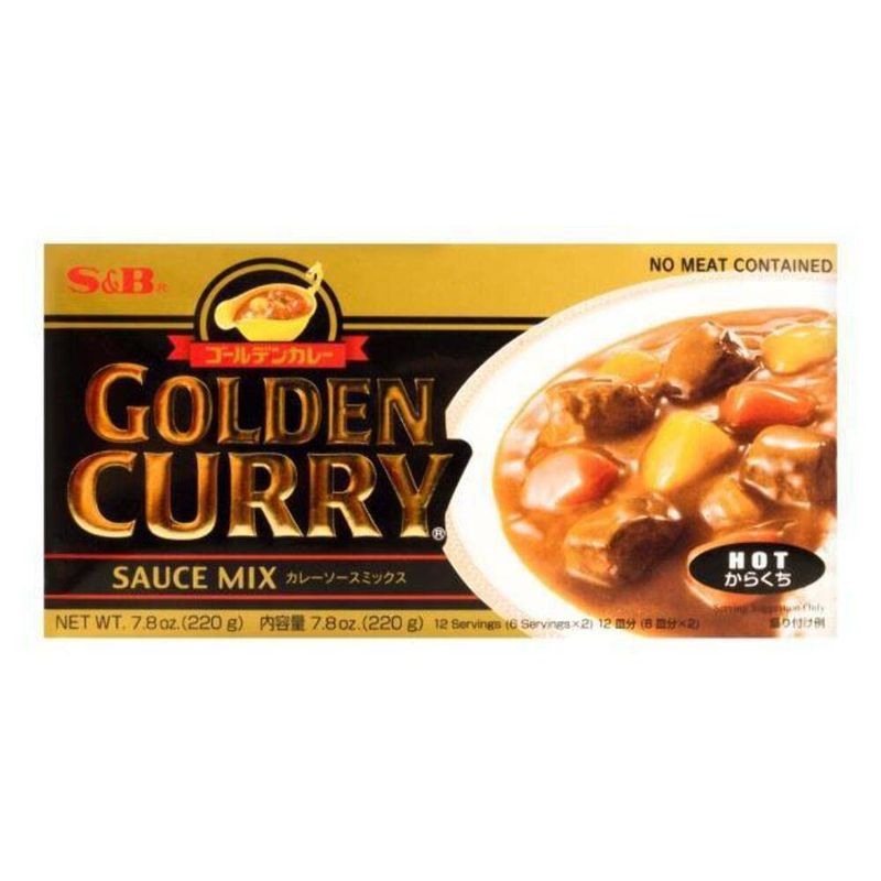 S&amp;B Golden Curry Sauce Mix, Hot, 7.8 Ounce