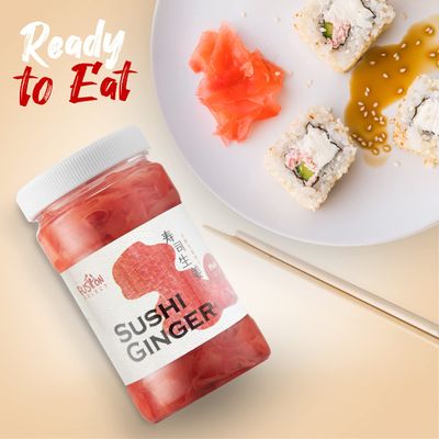 Fusion Select Sushi Ginger - Natural Sliced Gari, Pickled Ginger for Sushi - No MSG, Non-GMO - Spicy, Sour, Sweet & Salty Taste Notes - Side Dish For Sashimi, Sushi Ingredients - 12oz (White, 1Pk)