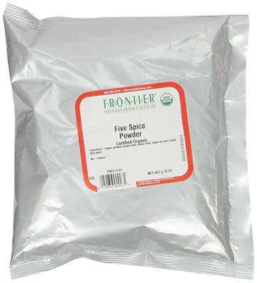 Frontier Co-op Organic Five Spice Powder, 1-pound Bulk Bag, Cinnamon, Fennel Seed, Cloves, Star Anise &amp; White Pepper, Non GMO