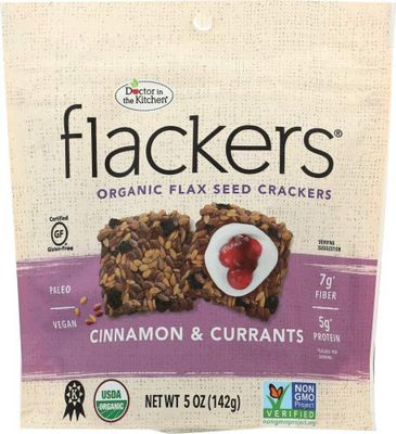 Doctor In The Kitchen Organic Cinnamon Currant Flackers, 5 Ounce (Pack of 6)6