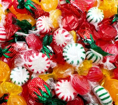 Old-School Hard Candy Christmas Assortment - Bulk Pack 2 Pounds (About 150 Count) - Individually Wrapped Classic Sweets