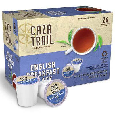 Caza Trail Black Tea Pods, English Breakfast, Single Serve (Pack of 24) (Packaging May Vary)