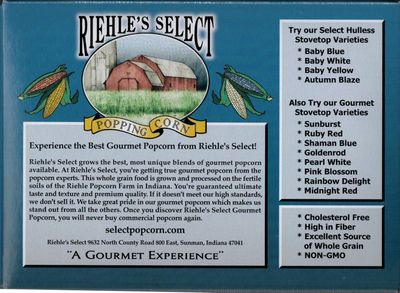 Riehle's Select Popping Corn Hulless Natural Lite Microwave Popcorn, 3Count.