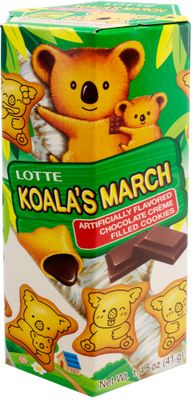 Lotte Koala&#39;s March Cookie with Chocolate Cream, 1.45 oz