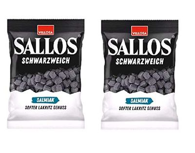 Villosa Sallos Schwarzweich Soft Vegan Salmiak - 2 Pack