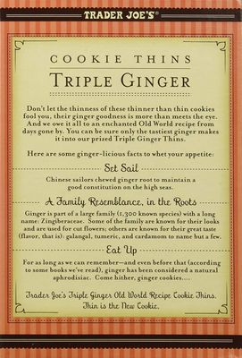 Trader Joe's Cookie Thins Triple Ginger 9 oz, 2 Pack