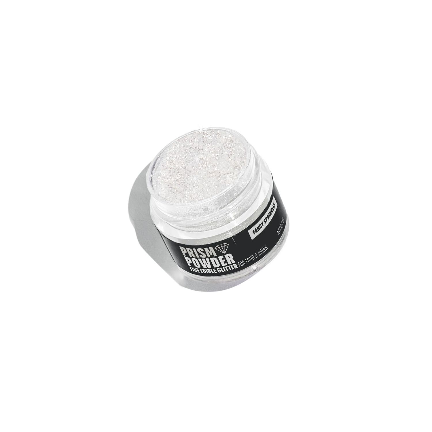 Fancy Sprinkles NYE Collection Diamond White Premium Edible Glitter, 100% Edible Glitter for Sparkling Food &amp; Drinks No Taste or Texture (4gm)