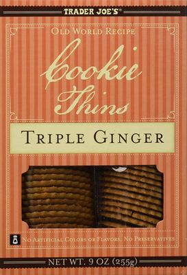 Trader Joe&#39;s Cookie Thins Triple Ginger 9 oz, 2 Pack