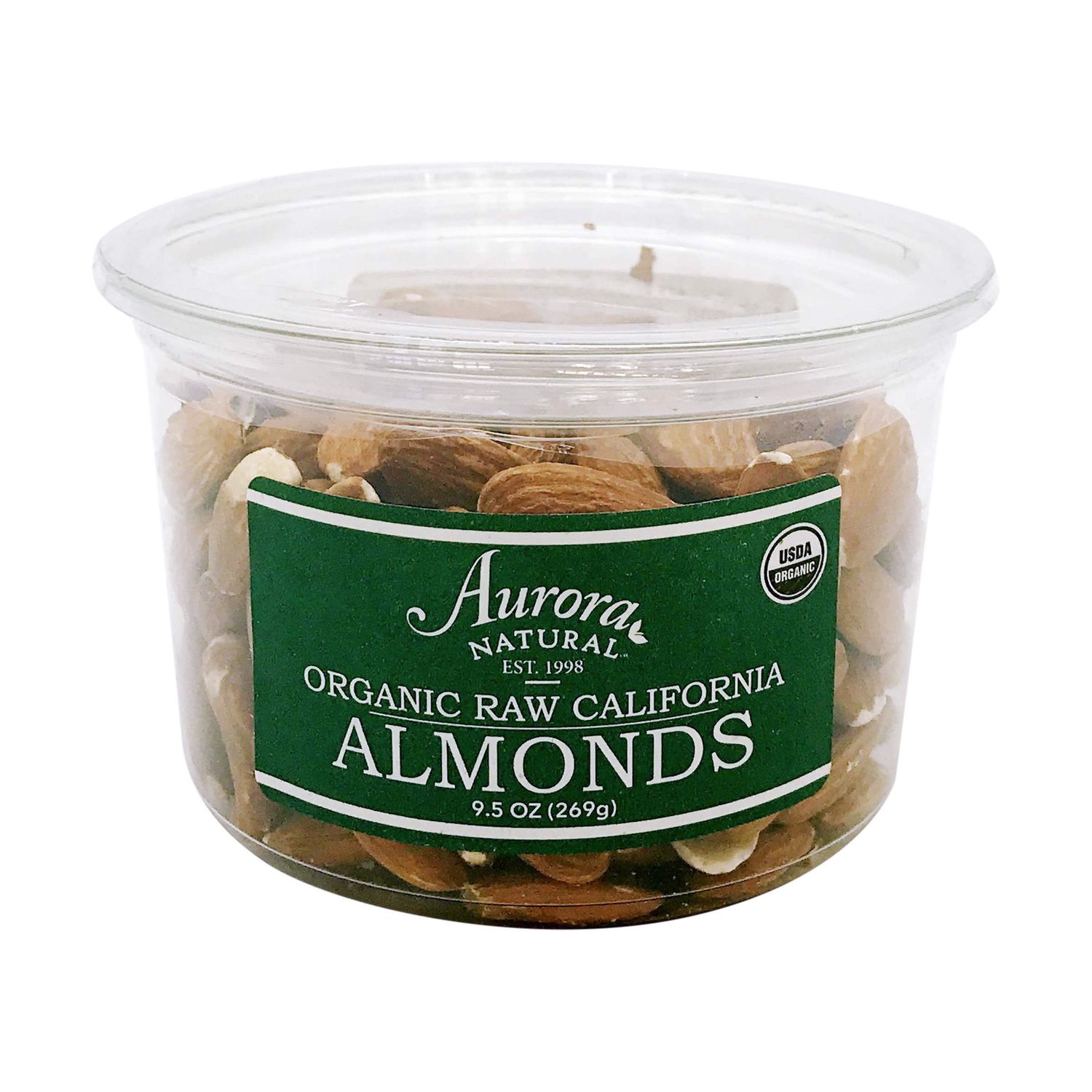 Aurora Products Organic Almonds, Raw, 9.5 oz