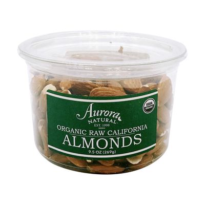 Aurora Products Organic Almonds, Raw, 9.5 oz