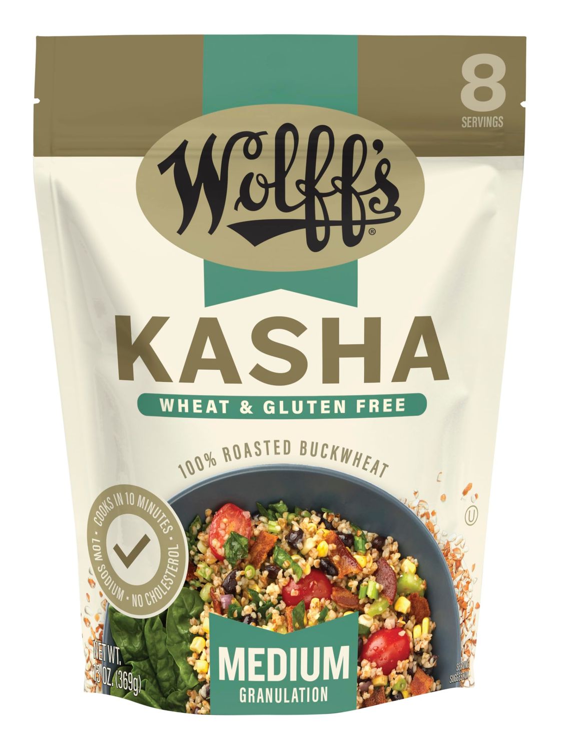 Wolff&#39;s Kasha (Medium Granulation) - 100% Roasted Buckwheat