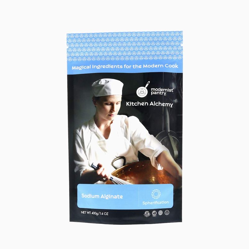 Pure Sodium Alginate (Molecular Gastronomy)  Non-GMO Vegan OU Kosher Certified - 400g/14oz