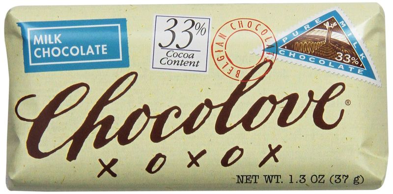 Chocolove Pure Milk Chocolate Mini Bar, 1.3000-ounces (Pack of 12)