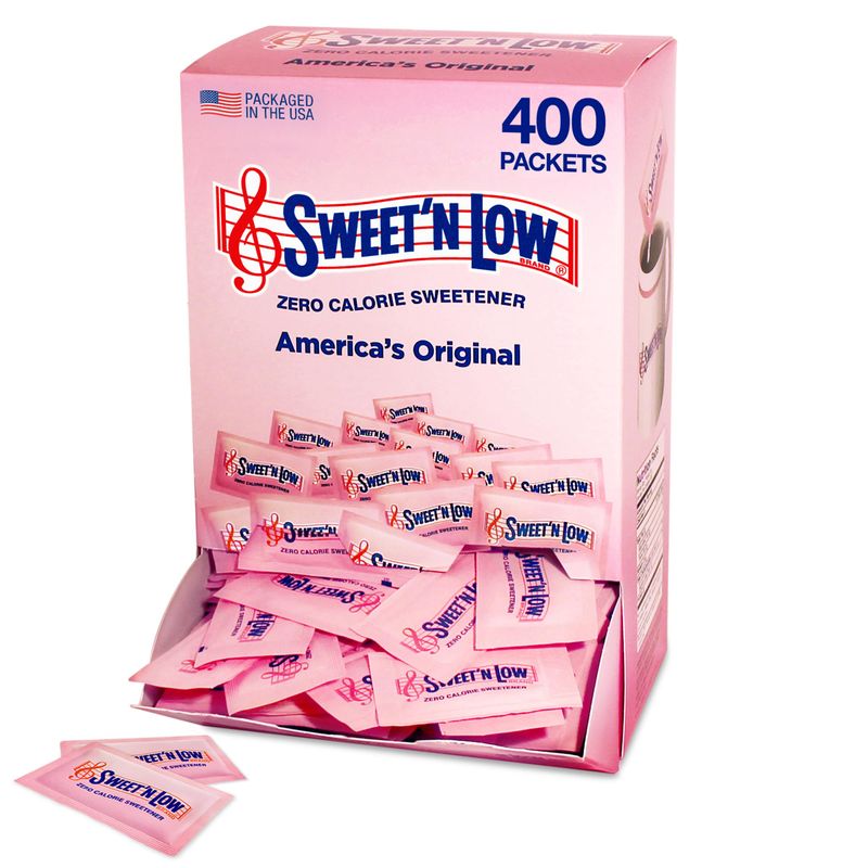 Sweet&#39;N Low Zero Calorie Sweetener Packets, 400 Ct, Kosher &amp; Gluten Free, Low Glycemic Index, Individual Tea and Coffee Sweetener Packets