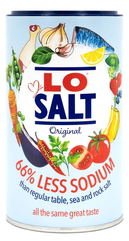 LOSALT - Reduced Sodium Salt | Original (non-iodised) | Great Tasting Salt Alternative/Substitute with 66% less sodium | 350g tub (pack of 1)