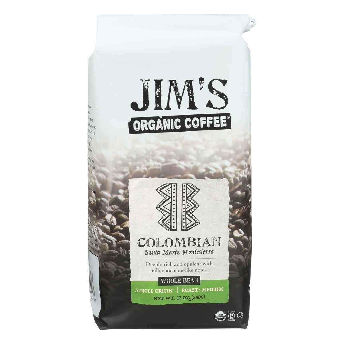 Coffee Whole Bean Colombian 12 Ounces (Case of 6)