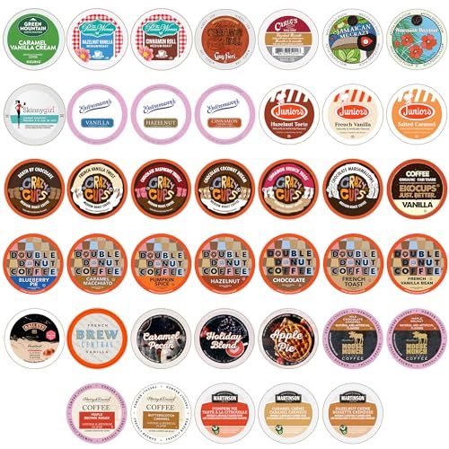 Crazy Cups Pod Variety Pack - Unique Flavors of Chocolate, Vanilla, Caramel, Coffee Capsules, Flavored Coffee, 40 Count