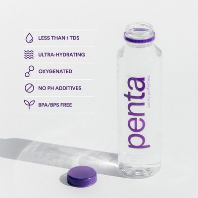 Penta Ultra-Purified Water, Oxygen Infused Natural pH Hydration, Solar-Powered 13 Step Purification Process,16.9 Fl Oz (Pack of 24)