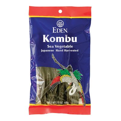 Eden Kombu, Wild Japanese Hand Harvested Sea Vegetable, Hokkaido, Dashi, Seaweed, Kelp, 2.1 Oz