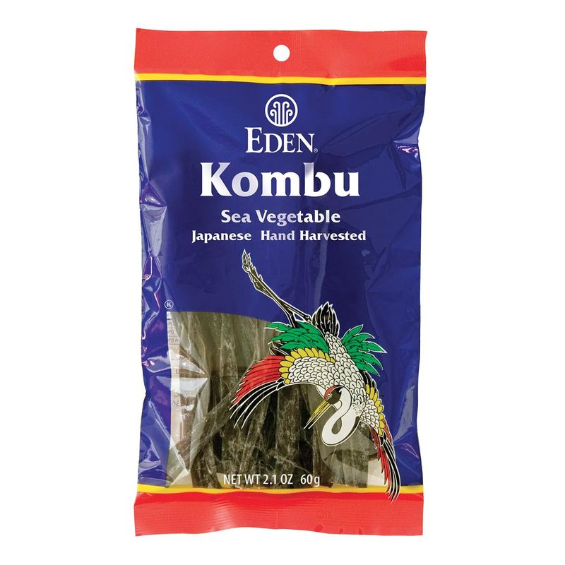 Eden Kombu, Wild Japanese Hand Harvested Sea Vegetable, Hokkaido, Dashi, Seaweed, Kelp, 2.1 Oz
