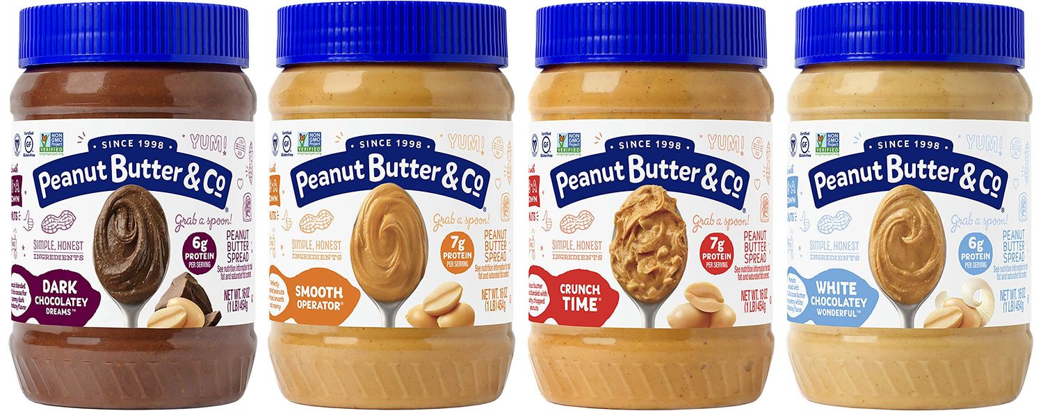 Peanut Butter &amp; Co. Variety Pack, Non-GMO Project Verified, Gluten Free, Vegan, 16 Ounce (Pack of 4)