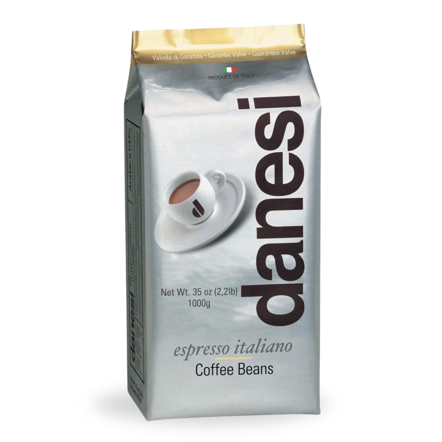 Danesi Caffe Italian Coffee Beans - Whole Roasted Coffee Beans for Espresso - Espresso Coffee Beans &amp; Medium Roast Whole Bean - Coffee Bean - Coffee Beans Espresso - Coffee Whole Bean - Gold (2.2lb)