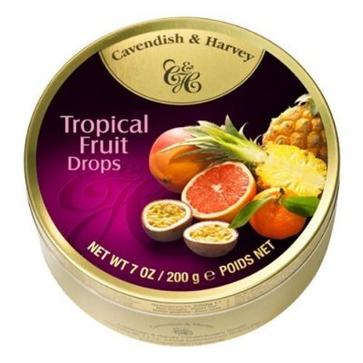 Cavendish &amp; Harvey Tropical Fruit Drops 7 oz. Tin (1 tin) by Cavendish