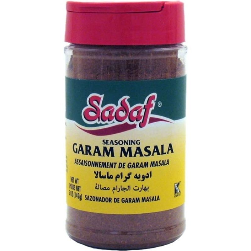 Sadaf Garam Masala Seasoning - Garam Masala for Cooking &amp; Food Seasoning - Middle Eastern Cuisine - Indian Spice Blend - Kosher &amp; Vegetarian - 5 Oz Bottle with Shaker Top