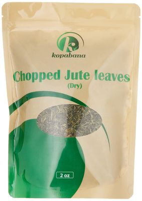KOPABANA Chopped Dried Jute Leaves | saluyot | Molokhia | Jute| palava| ewedu | lalo | malabar | Egyptian spinach| 2oz