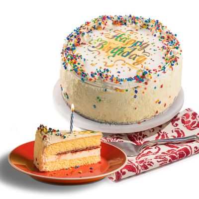 David&#39;s Cookies Vanilla Birthday Cake 7- Premium Fresh Ingredients - Surprise Your Friend and Family With Our Vanilla and Raspberry Flavor Birthday Cake Dessert