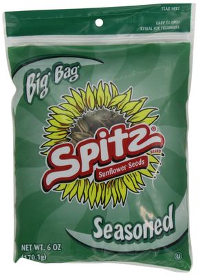 Spitz Seasoned Flavored Sunflower Seeds, 6 Ounce Resealable Big Bag