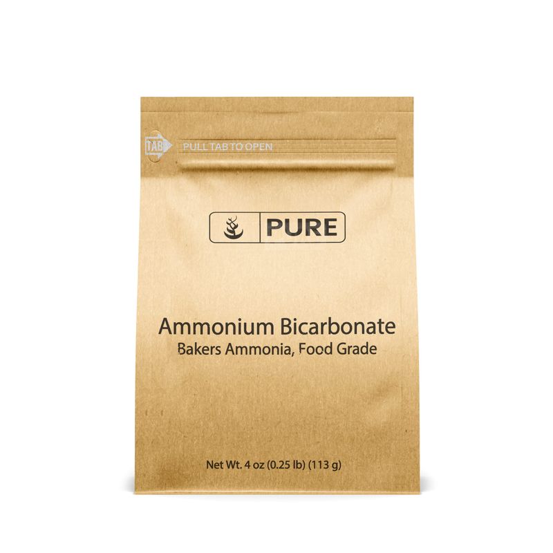 Pure Original Ingredients Ammonium Bicarbonate (4oz) Baker&#39;s Ammonia, Traditional Leavening Agent, Food Grade