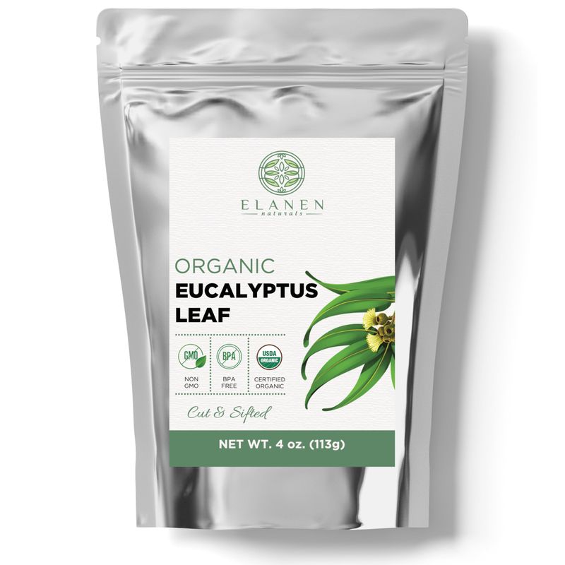 Organic Eucalyptus Leaf Tea 4 oz. (113g), USDA Organic Eucalyptus Tea, Eucalipto Hojas Naturales, Eucalipto Leaves, Te De Eucalipto, Eaucalyptus, Calyptus, Cut &amp; Sifted