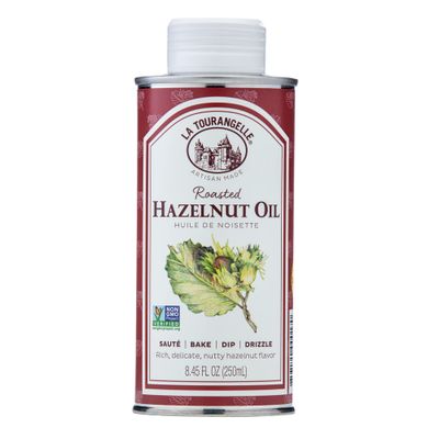 La Tourangelle, Roasted Hazelnut Oil, High-Oleic Oil Great for Baking, Stir-Frying, and Vinaigrettes, 8.45 fl oz