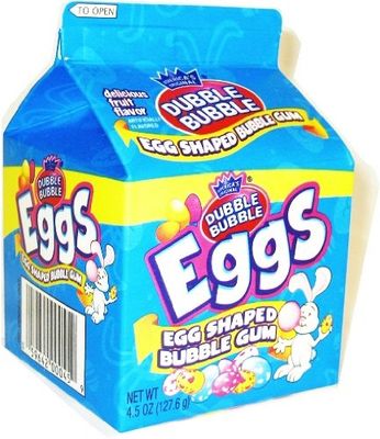 Dubble Bubble Gum Eggs Carton 4oz