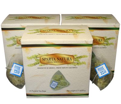 Sparta Natura Organic Greek Mountain Tea in Plastic-Free Pyramid Tea Bags, Easy Steeping, Fresh, Unmixed, Sideritis scardica from Mount Olympus, Pure Herbal Tea for Natural Wellbeing (3)