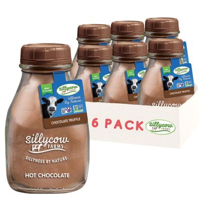 Sillycow Farms Hot Chocolate Mix Truffle Flavor | Gluten Free &amp; Non GMO, All Pure Ingredients for Healthier Indulgence | Dairy Free, Vegan, Nut Free Certified Quality Cocoa Powder Blend - Pack of 6