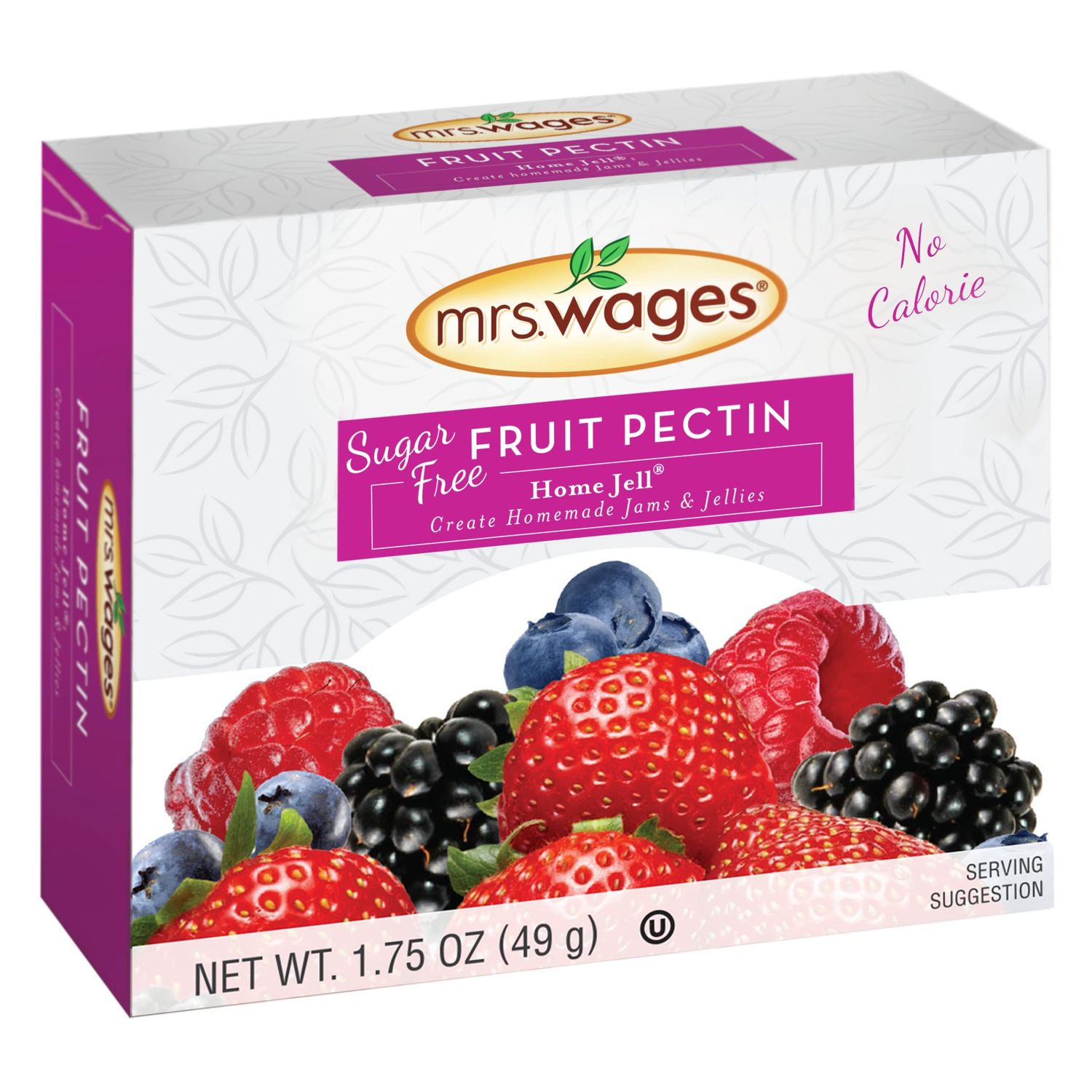 Mrs. Wages Sugar Free Fruit Pectin Home Jell | Easy-To-Use | Fast Results | No Sugar Required | Calorie Free | 1.75 oz Carton (Value Pack of 12)