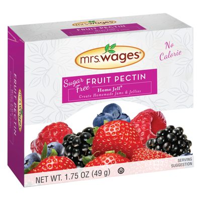 Mrs. Wages Sugar Free Fruit Pectin Home Jell | Easy-To-Use | Fast Results | No Sugar Required | Calorie Free | 1.75 oz Carton (Value Pack of 12)