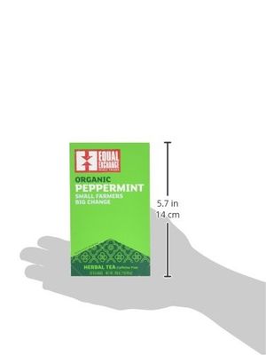 Equal Exchange Organic Caffeine Free Peppermint Tea, 20-Count (Pack of 3)