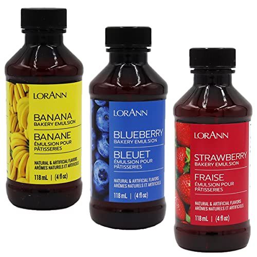 Lorann Oils Variety Bakery Emulsion: Multiple Flavors, Perfect for Enhancing Baking Variety in Cakes, Cookies &amp; Desserts, Gluten-Free, Keto-Friendly, Baking Essential for Your Kitchen, 4oz per Bottle